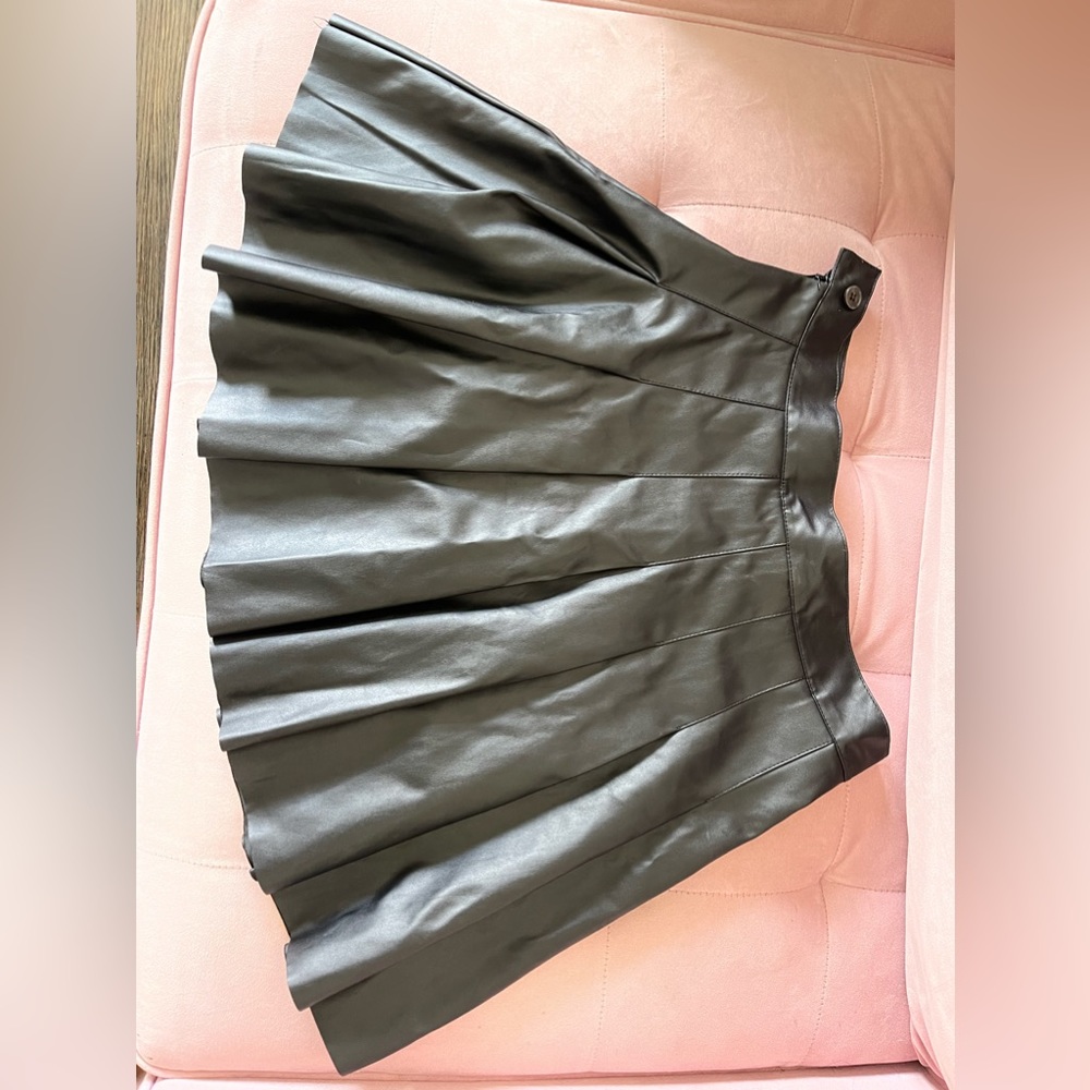 Faux leather skirt